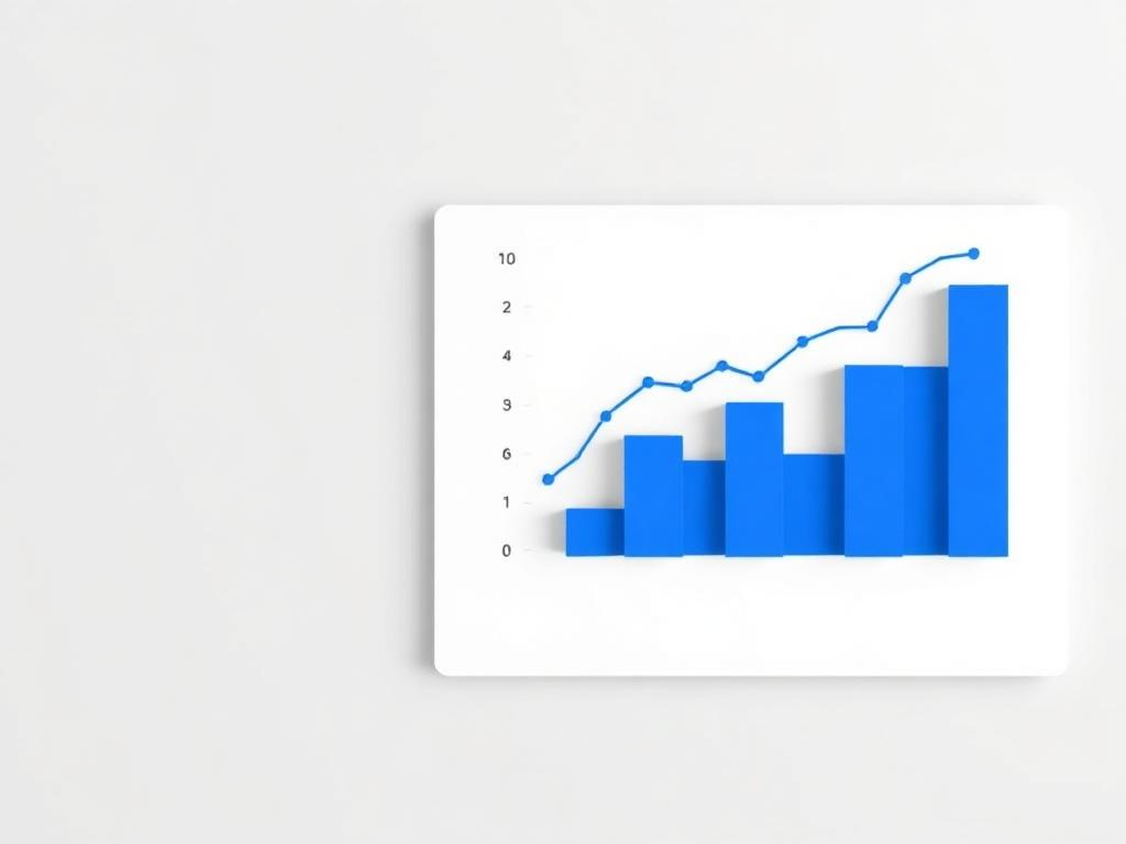 Graphiques de croissance et analytique sur interface bleue moderne